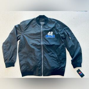Nascar Jimmie Johnson JH Design Lightweight Nylon Bomber Jacket - Black XXL